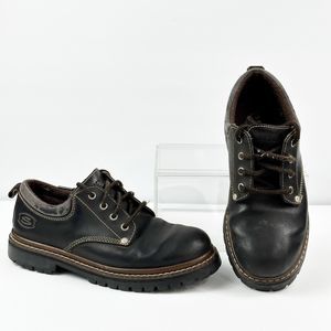 VTG Skechers Hard Hats Shoes Womens 8.5 Hard Core Chunky Platforms Leather